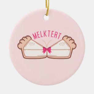 Custom MELKTERT Afrikaanse Boeremeisie Keramik Ornament