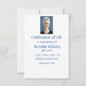 Custom Memorandum Service Bluebird Garden Bird Einladung (Rückseite)