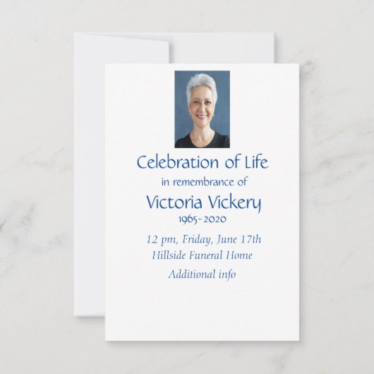 Custom Memorandum Service Bluebird Garden Bird Einladung (Rückseite)