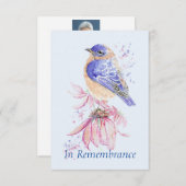 Custom Memorandum Service Bluebird Garden Bird Einladung (Vorne/Hinten)
