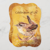 Custom Memorandum Service Einladung Wren Bird Art (Vorne/Hinten)