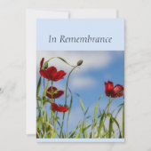 Custom Memorandum Service Red Anemone Garden Blume Einladung (Vorderseite)