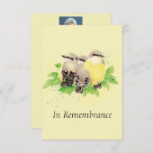 Custom Memorandum Service Schöne Vogelfamilie Einladung (Vorne/Hinten)