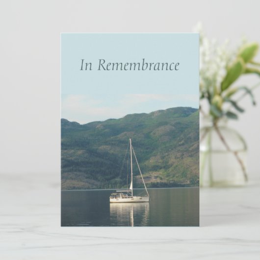 Custom Memorandum Service Segelboot See Einladung (Stehend Vorderseite)