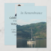 Custom Memorandum Service Segelboot See Einladung (Vorne/Hinten)