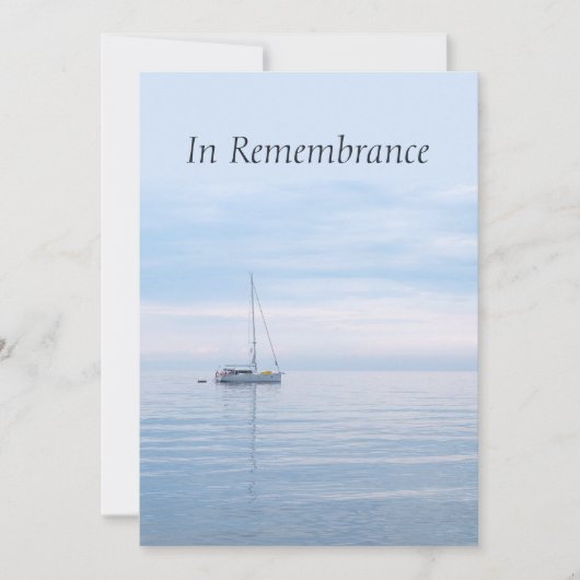 Custom Memorandum Service Segelboot Segelboot See Einladung (Vorderseite)