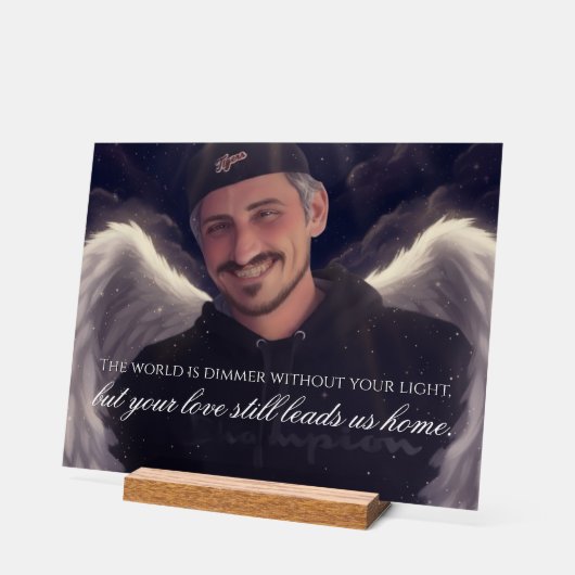 Custom Memorial Acrylschild (Winkel)