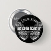 Custom Memorial Angel Wings Button (Vorne & Hinten)