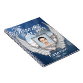 Custom Memorial Angel Wings Heart Add Foto Notizblock (Rechte Seite)