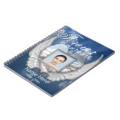 Custom Memorial Angel Wings Heart Add Foto Notizblock (Linke Seite)