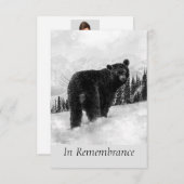 Custom Memorial Animal Wassercolor Mountain Bär Einladung (Vorne/Hinten)