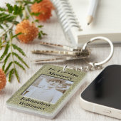 Custom Memorial Anique Gold Look Schlüsselanhänger (Vorderseite rechts)