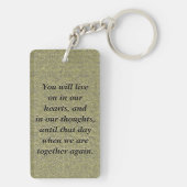 Custom Memorial Anique Gold Look Schlüsselanhänger (Rückseite)