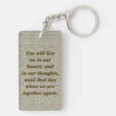 Custom Memorial Anique Gold Look Schlüsselanhänger (Rückseite)