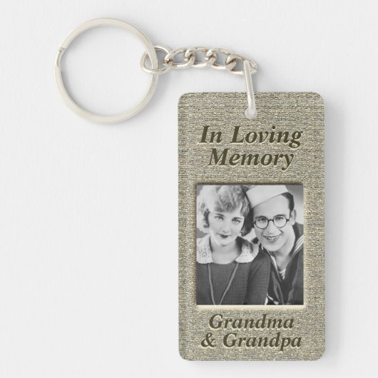 Custom Memorial Antiquity Gold Look Schlüsselanhänger (Vorderseite)