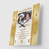 Custom Memorial Clock for Loss of Grandmother Quadratische Wanduhr (Winkel)