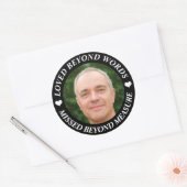 Custom Memorial Foto Classic Round Aufkleber (Umschlag)