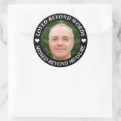 Custom Memorial Foto Classic Round Aufkleber (Tasche)
