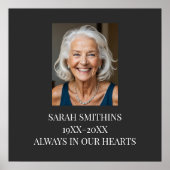 custom Memorial funeral memory Poster (Vorne)