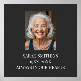 custom Memorial funeral memory Poster