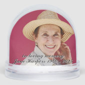 Custom Memorial Keepsake Remembrance Schneekugeln (Vorderseite)