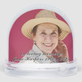 Custom Memorial Keepsake Remembrance Schneekugeln (Rückseite)