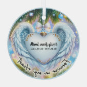 Custom Memorial Ornament  Aus Glas (Rückseite)