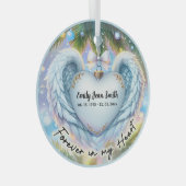 Custom Memorial Ornament  Aus Glas (Vorderseite Rechts)