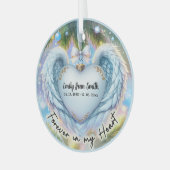 Custom Memorial Ornament  Aus Glas (Vorderseite links)