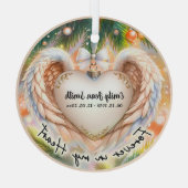 Custom Memorial Ornament  Aus Glas (Rückseite)