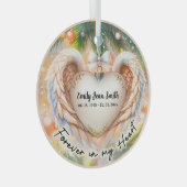 Custom Memorial Ornament  Aus Glas (Vorderseite Rechts)