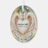 Custom Memorial Ornament  Aus Glas (Vorderseite links)