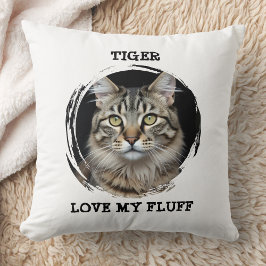 Custom Memorial Pet Pillow Love My Fluff Cat Gift Kissen