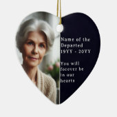 Custom Memorial Photo Psalm 23 Bible Remembrance Keramik Ornament (Rechts)