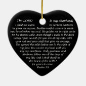 Custom Memorial Photo Psalm 23 Bible Remembrance Keramik Ornament (Hinten)