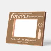 Custom Memorial Remembrance Hearts and Candle Geätzte Rahmen (Links)