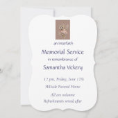 Custom Memorial Service Einladung zur Schlemmerei (Rückseite)