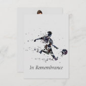 Custom Memorial Service Fußball Sport Einladung (Vorne/Hinten)
