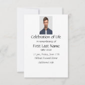 Custom Memorial Service Goldfinch & Marigold Einladung (Rückseite)