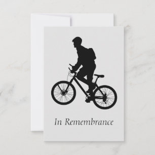 Custom Memorial Service Mountainbike Biker Einladung