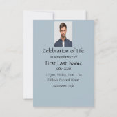 Custom Memorial Service Schöne Bergsee im Tessin Einladung (Rückseite)