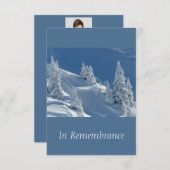 Custom Memorial Service Schönes Bergskifahren Einladung (Vorne/Hinten)