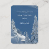 Custom Memorial Service Schönes Bergskifahren Visitenkarte (Rückseite)