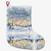 Custom Memory Keepsake Christmas Stocking Großer Weihnachtsstrumpf (Vorderseite)