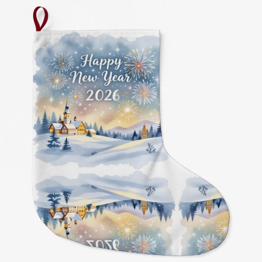 Custom Memory Keepsake Christmas Stocking Großer Weihnachtsstrumpf (Vorderseite)