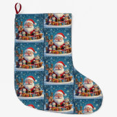 Custom Memory Keepsake Christmas Stocking Großer Weihnachtsstrumpf (Vorderseite)