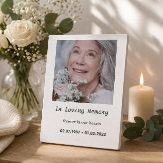 “Custom Memory Plaque for Tabletop Display Fotoplatte