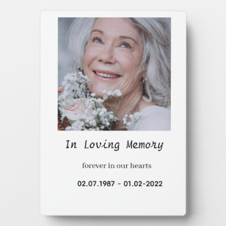 “Custom Memory Plaque for Tabletop Display Fotoplatte