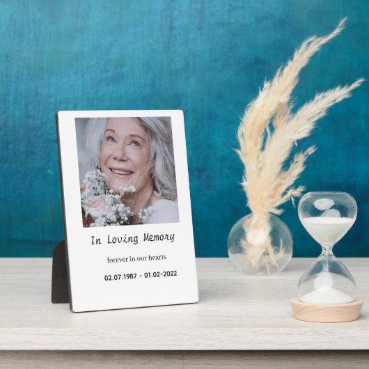 “Custom Memory Plaque for Tabletop Display Fotoplatte (Seite)