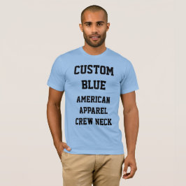 Custom Men BABY BLAUE AMERICAN APPAREL T - SHIRT